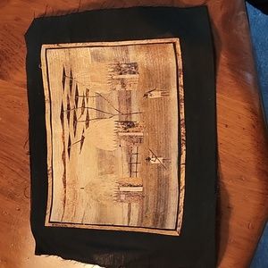 Vintage Banana Leaf Fiber Art of African Village by Grace